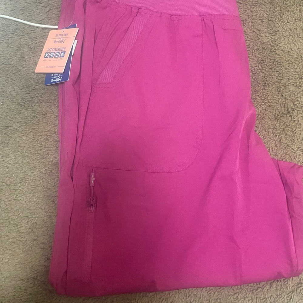 Raspberry pink scrub joggers by Ava Therese